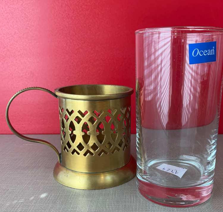فنجان چایی خوری برنجی تونکس کد9649 بسته 6 عددی