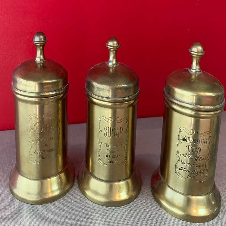 جای قند و شکر و چای برنجی مدل TONX7011 بسته 3 عددی