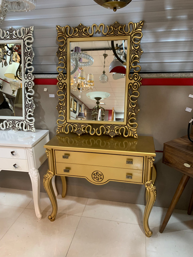 آینه و کنسول چوبی مدرن مدل آنتیک مدل 1